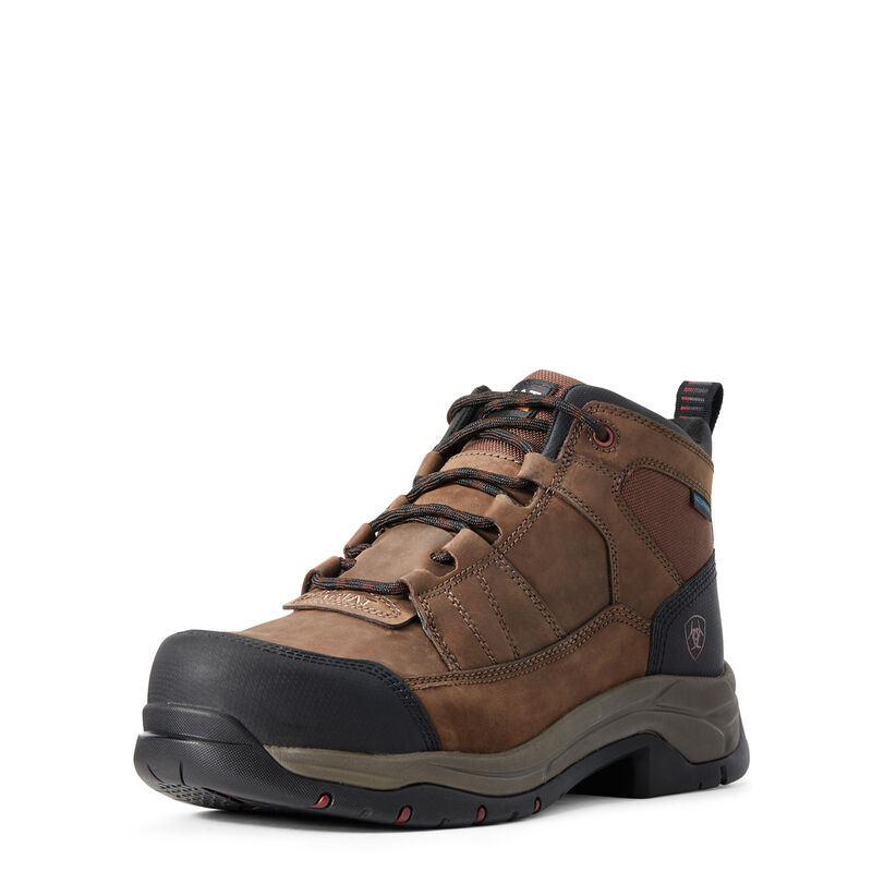 Ariat Telluride Work Waterproof Composite Toe - Miesten Ruskea/Mustat Työsaappaat ( NHQGJO-097 )